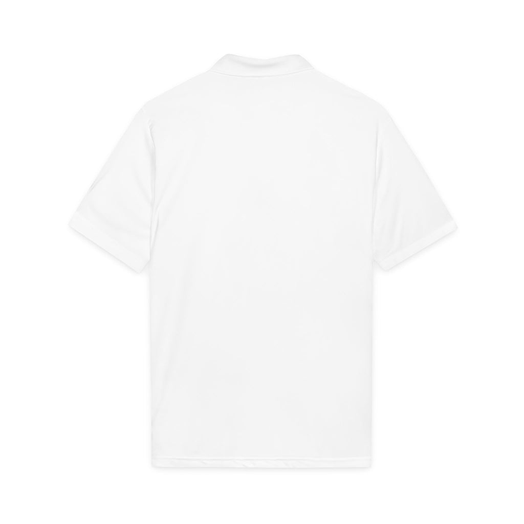 White Logo Polo Shirt — Minimal Chest Emblem Performance Golf Polo