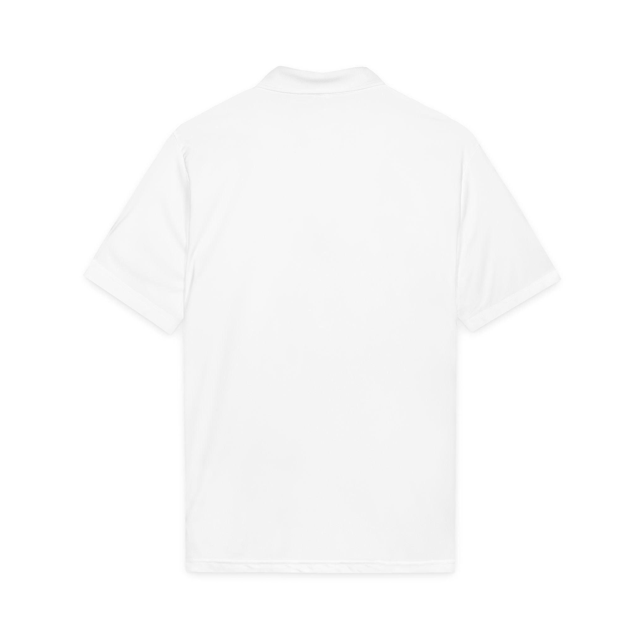 White Logo Polo Shirt — Minimal Chest Emblem Performance Golf Polo