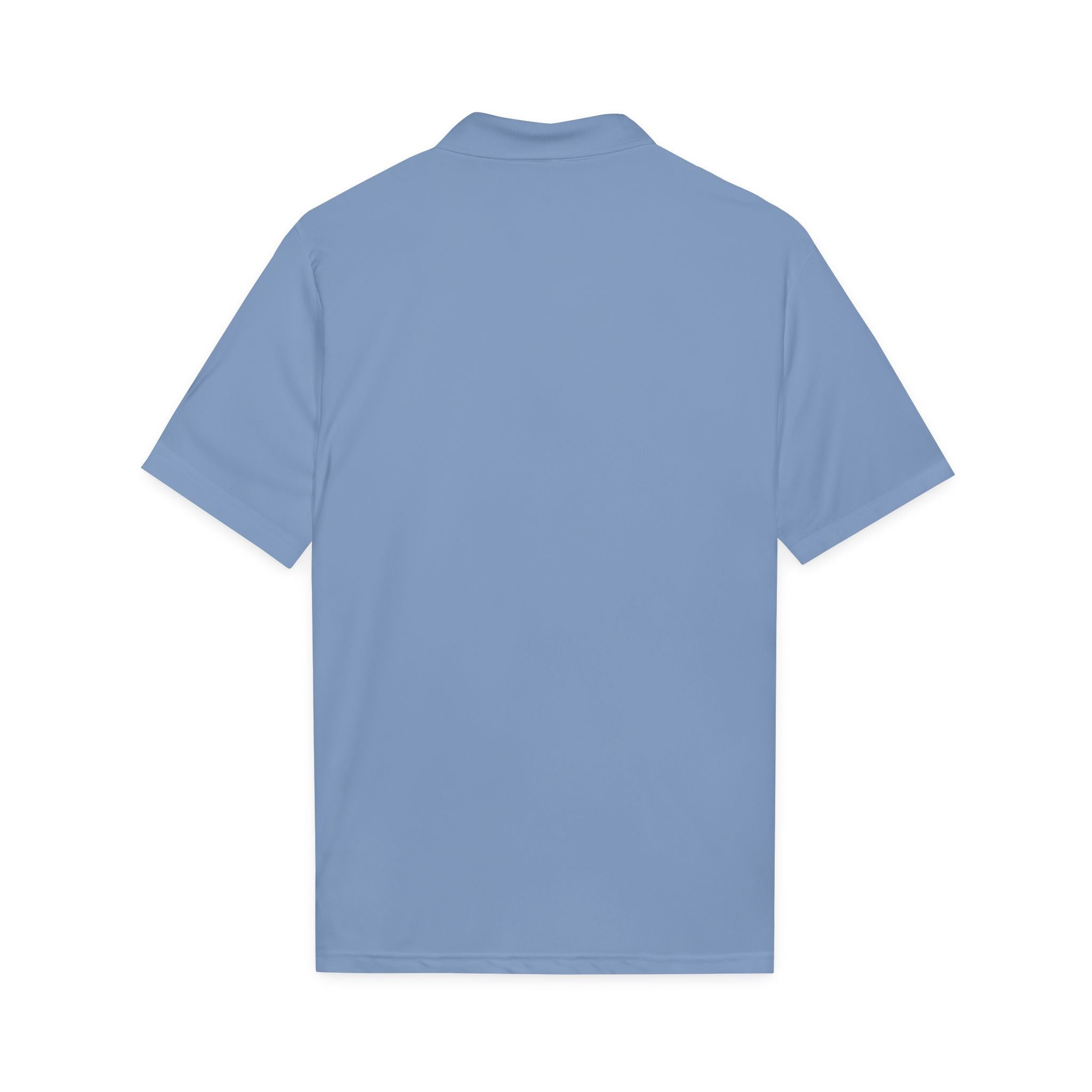 White Logo Polo Shirt — Minimal Chest Emblem Performance Golf Polo