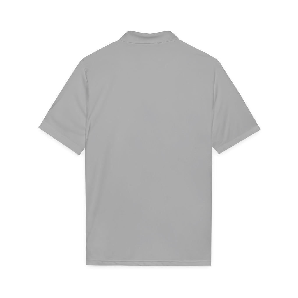 White Logo Polo Shirt — Minimal Chest Emblem Performance Golf Polo