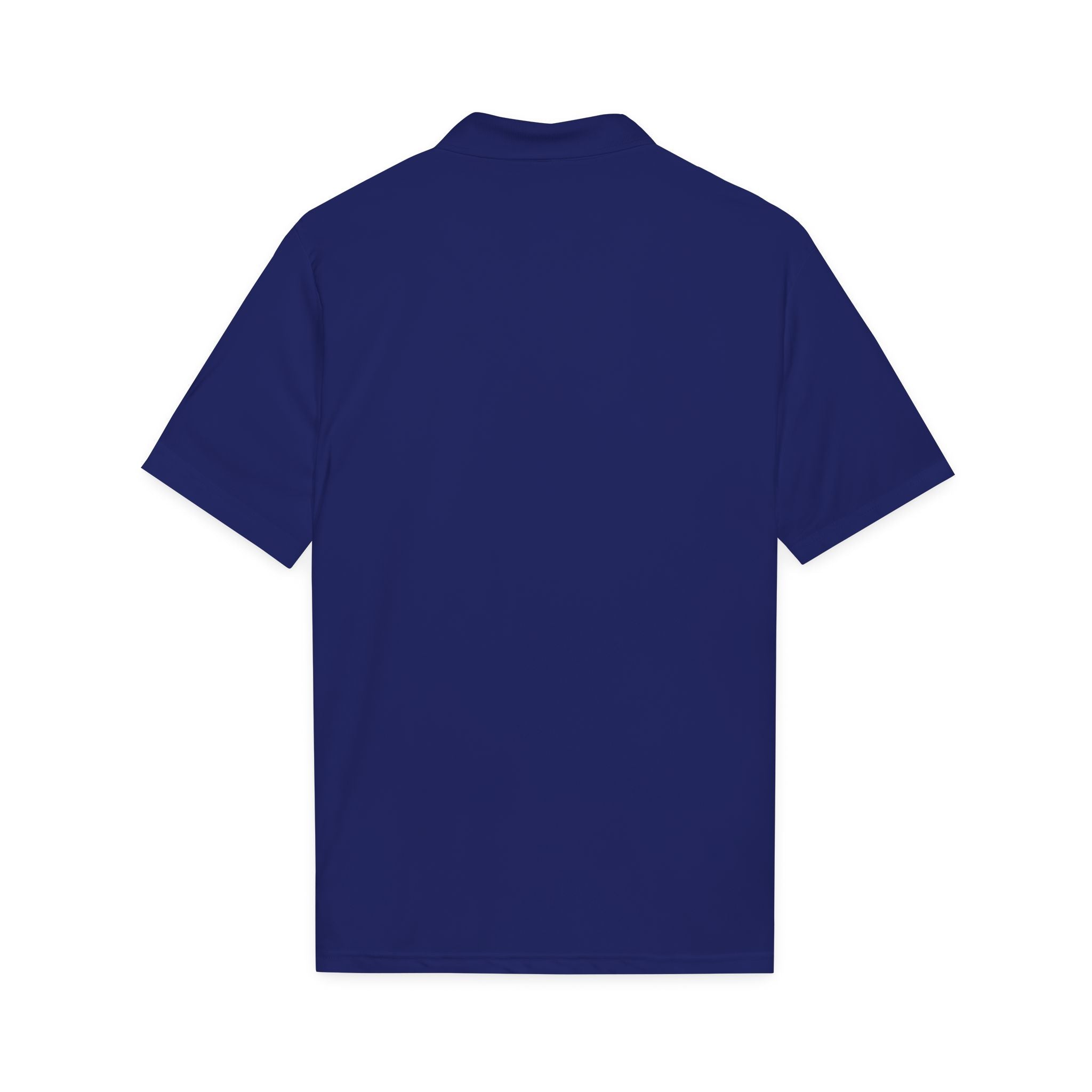 White Logo Polo Shirt — Minimal Chest Emblem Performance Golf Polo