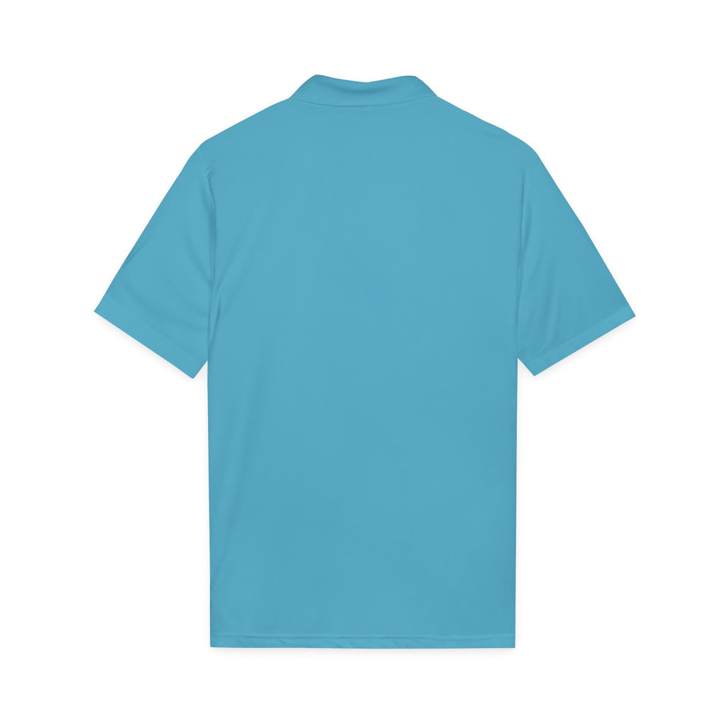 White Logo Polo Shirt — Minimal Chest Emblem Performance Golf Polo