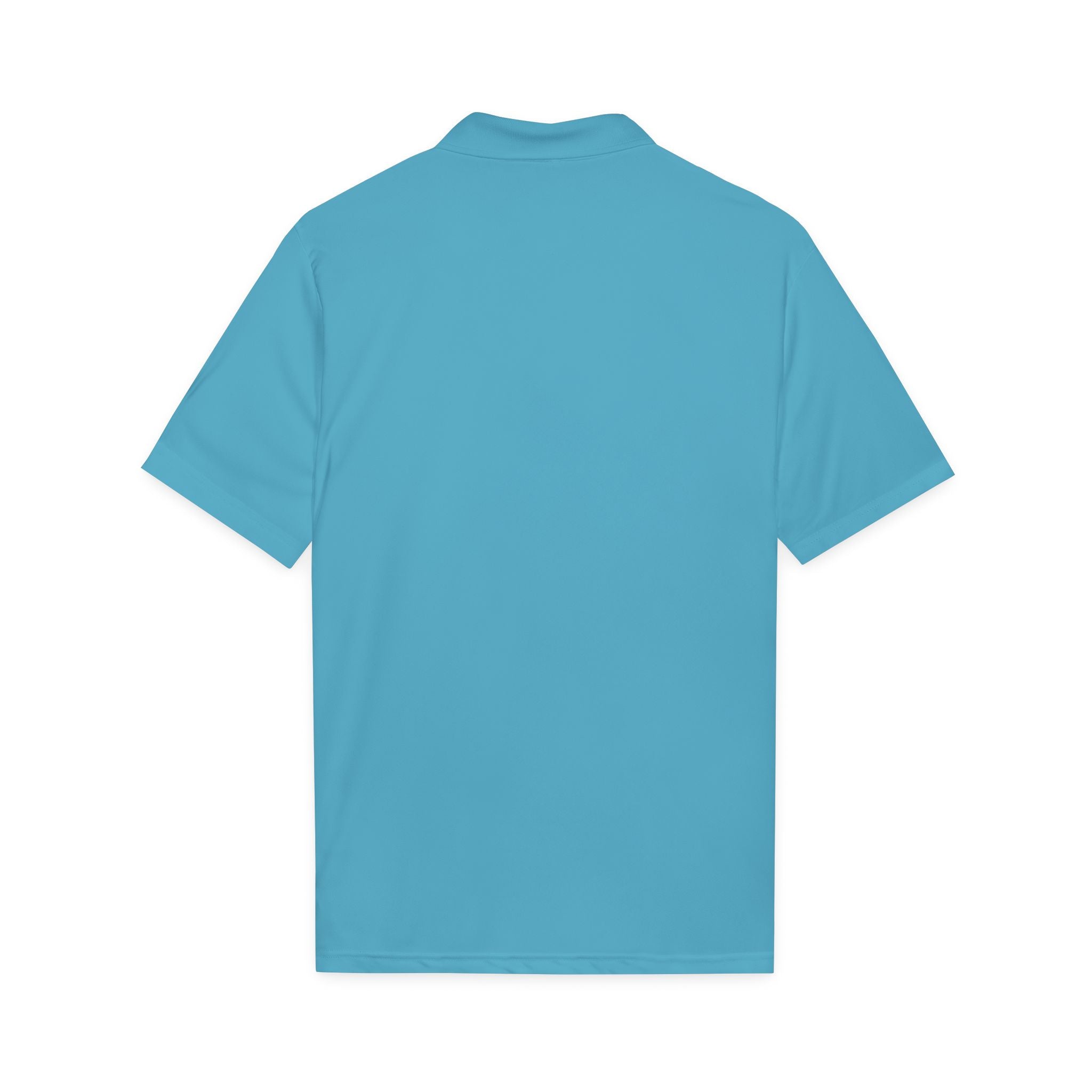 White Logo Polo Shirt — Minimal Chest Emblem Performance Golf Polo