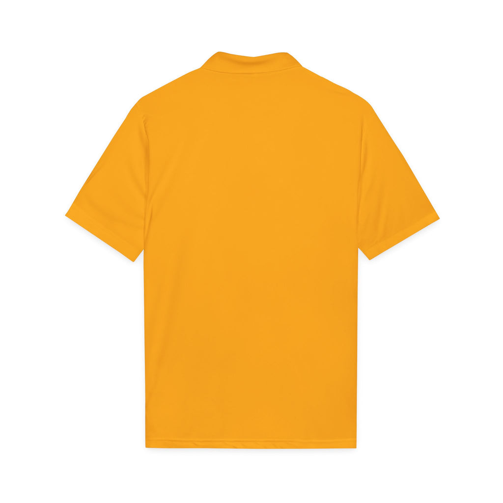 White Logo Polo Shirt — Minimal Chest Emblem Performance Golf Polo