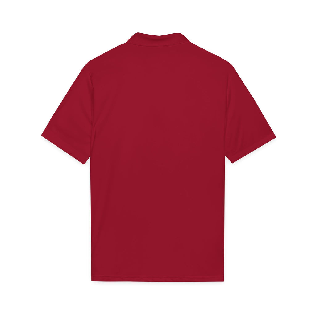 White Logo Polo Shirt — Minimal Chest Emblem Performance Golf Polo