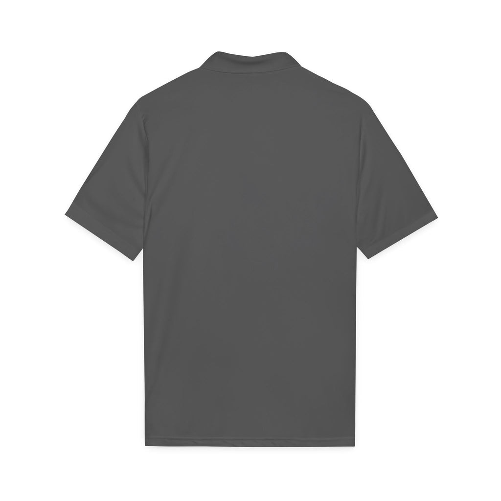 White Logo Polo Shirt — Minimal Chest Emblem Performance Golf Polo
