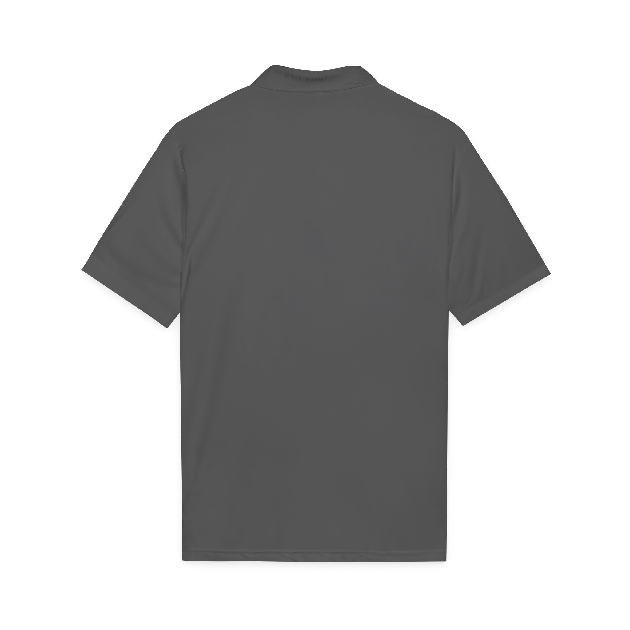 White Logo Polo Shirt — Minimal Chest Emblem Performance Golf Polo
