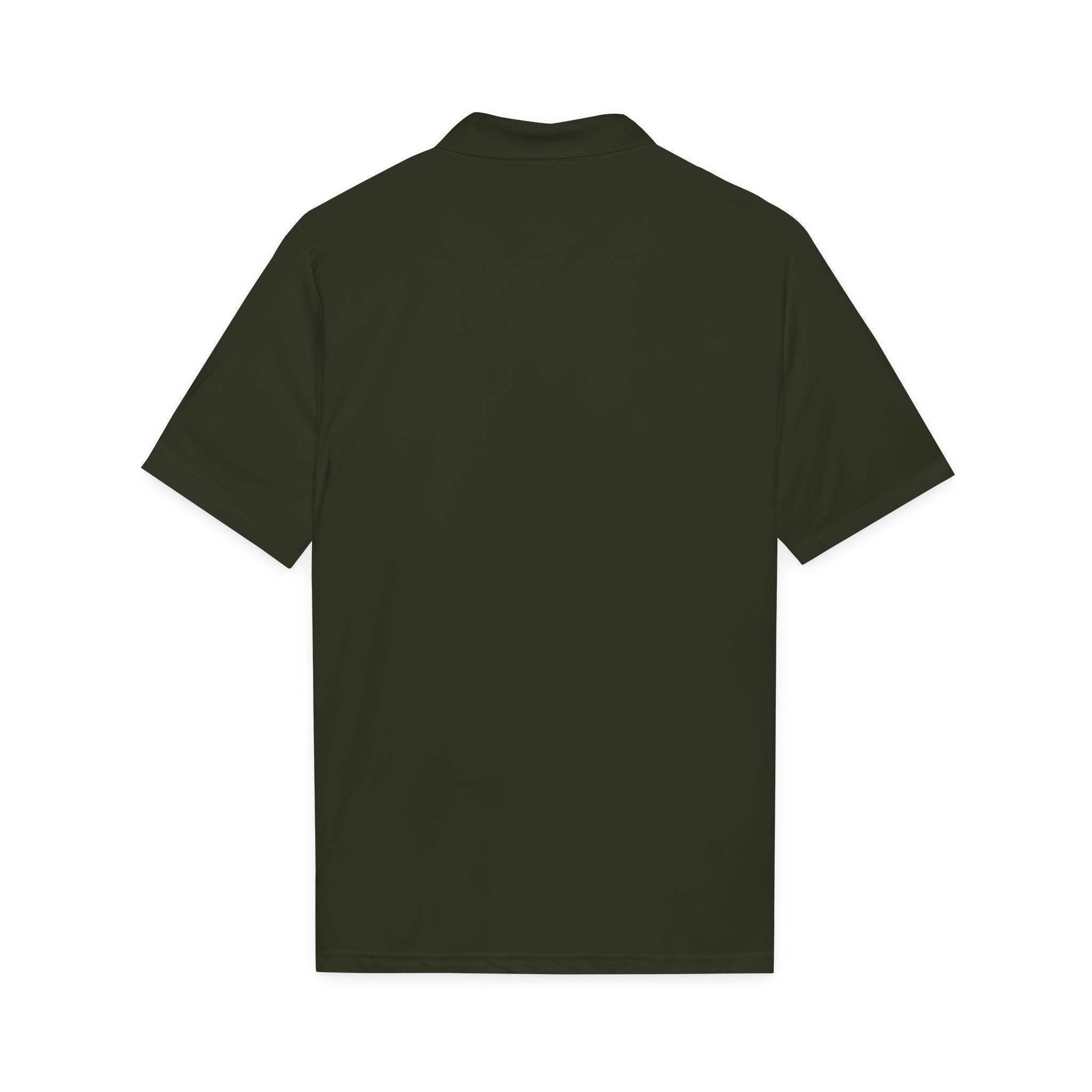 White Logo Polo Shirt — Minimal Chest Emblem Performance Golf Polo