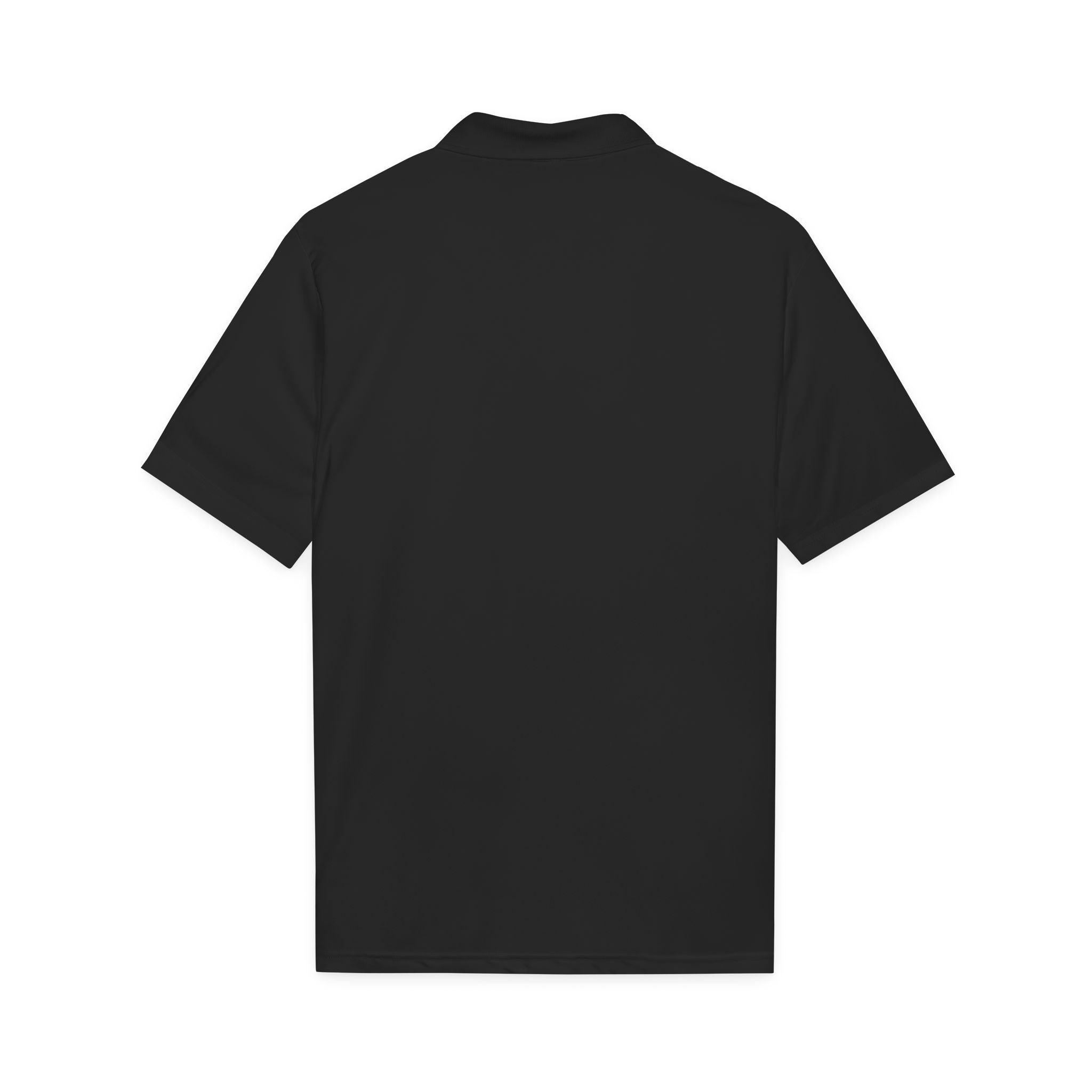 White Logo Polo Shirt — Minimal Chest Emblem Performance Golf Polo