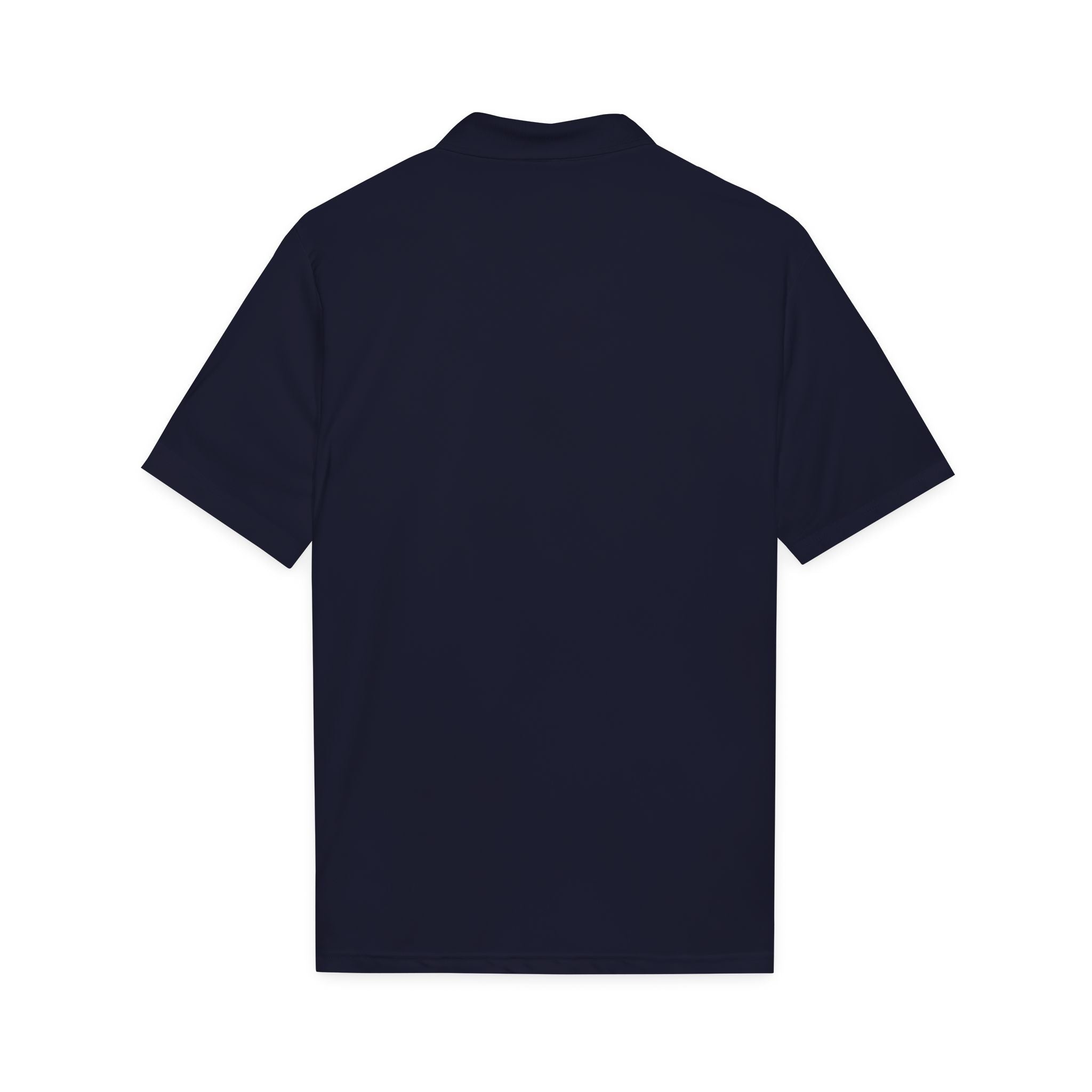 White Logo Polo Shirt — Minimal Chest Emblem Performance Golf Polo