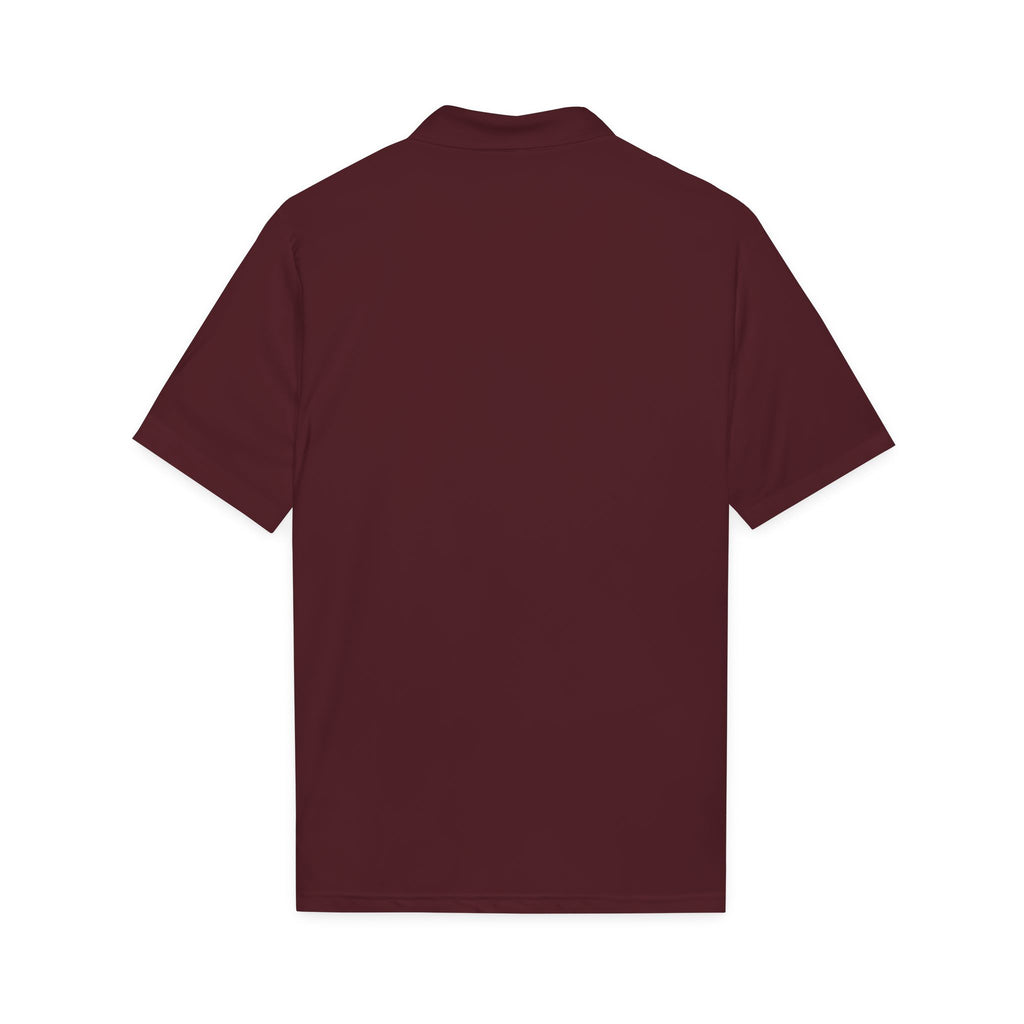 White Logo Polo Shirt — Minimal Chest Emblem Performance Golf Polo