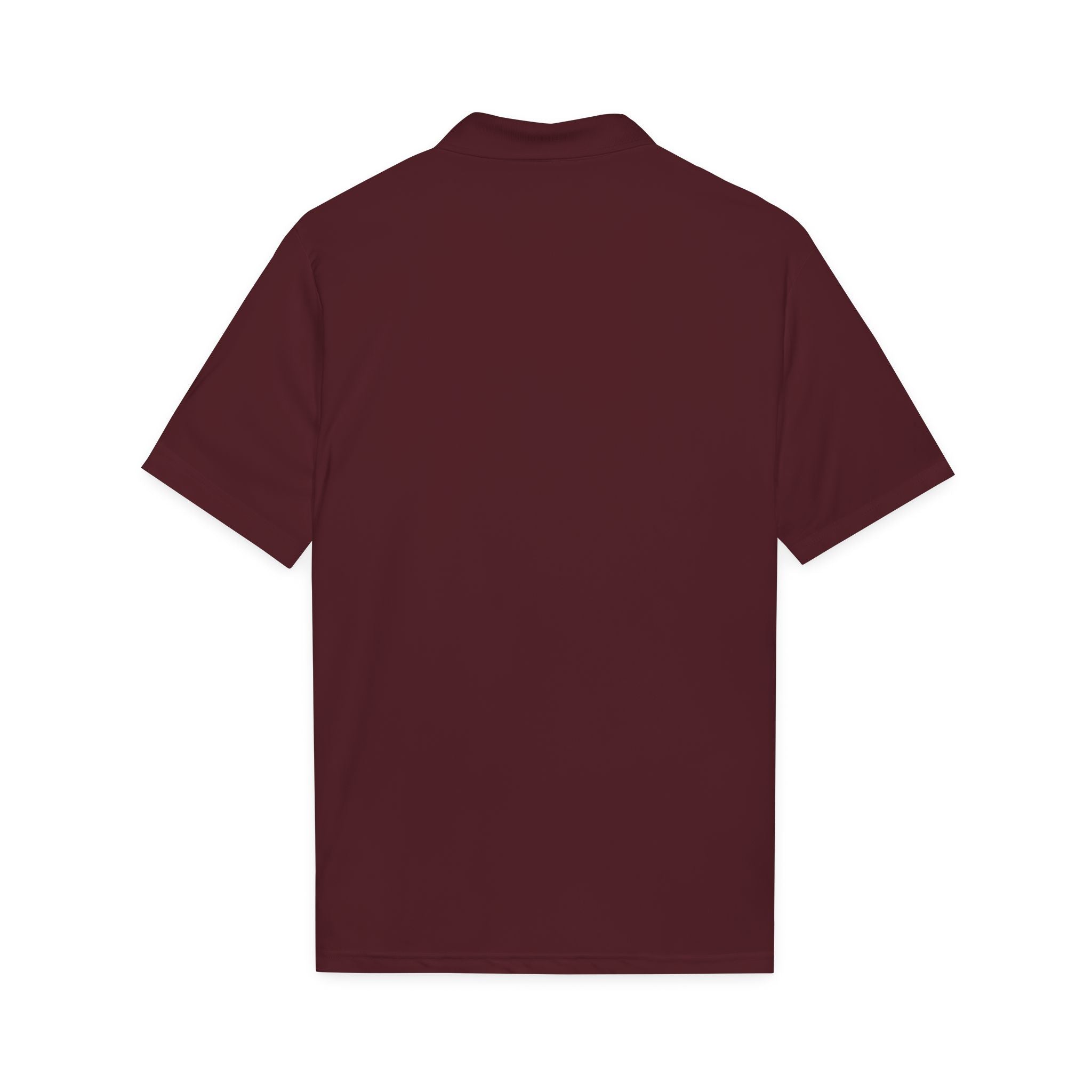 White Logo Polo Shirt — Minimal Chest Emblem Performance Golf Polo