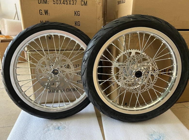 ILR 17 inch Supermoto Wheel Set